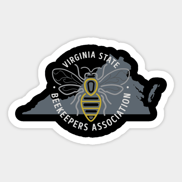 VSBA LOGO WHITE LETTERING Sticker by Virginia State Beekeepers